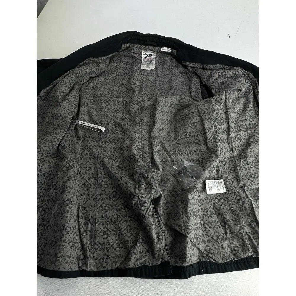 triple five soul black blazer jacket womens size M